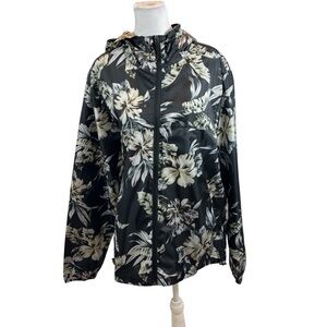 Brand new‎ with Tags Ladies Sunrise Kingdom  Black Floral Full Zip Windbreaker M